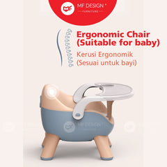 MF DESIGN HAILEY Baby Stool Baby Plastic Chair Kids Cute Chair Kerusi Makan Bayi Kerusi Plastik Kanak kanak stool 婴儿椅凳子