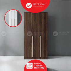 Hugo 3 DOOR WARDROBE WITH DRAWER cabinet baju Almari storage baju kabinet wardrobe 2 door cabinet storage