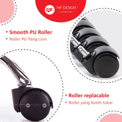 [PREMIUM] Nova Swivel Bar Stool Chair Counter Kitchen kerusi bar Cushion Dining Chair Round Salon Chair Bar
