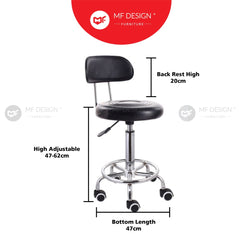 [PREMIUM] Nova Swivel Bar Stool Chair Counter Kitchen kerusi bar Cushion Dining Chair Round Salon Chair Bar