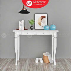 DETEL Console Table White Meja Console Meja Berlaci Meja simpan aksesories Meja Belajar Study Table Side Table
