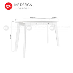 DETEL Console Table White Meja Console Meja Berlaci Meja simpan aksesories Meja Belajar Study Table Side Table