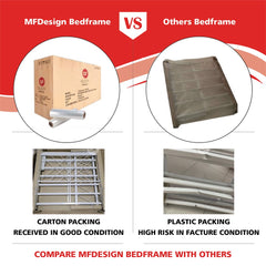 Type-C SUPER BASE QUEEN SIZE METAL BED FRAME Single Bed katil bujang WHITE KATIL BESI PUTIH bedframe iron bed