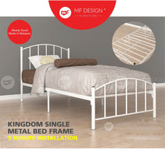 Type-C SUPER BASE QUEEN SIZE METAL BED FRAME Single Bed katil bujang WHITE KATIL BESI PUTIH bedframe iron bed