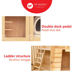 MF Design Bengal Cat Villa Cabinet Solid Wood Pet House Cat Cage Cat Bungalow Large Cat House Kucing