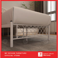 (With Box) NESTS Single SIZE METAL BED FRAME Single Bed katil bujang WHITE KATIL BESI PUTIH bedframe iron bed