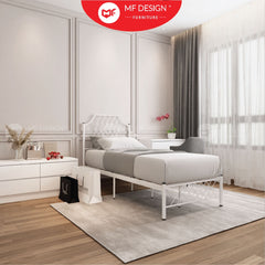 (With Box) NESTS Single SIZE METAL BED FRAME Single Bed katil bujang WHITE KATIL BESI PUTIH bedframe iron bed