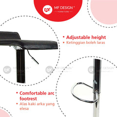 TECMO Swivel Bar Stool Chair Counter Kitchen kerusi bar Height Adjustable Cushion Dining Chair Cafe Bar Count
