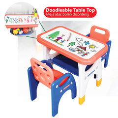 MF DESIGN RAFE Kids Table Set Children Study Table Plastic Toodler Armchair Fun Learning Desk Kanak Meja Kerusi Belajar