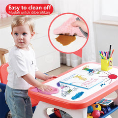 MF DESIGN RAFE Kids Table Set Children Study Table Plastic Toodler Armchair Fun Learning Desk Kanak Meja Kerusi Belajar