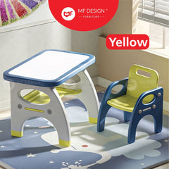MF DESIGN RAFE Kids Table Set Children Study Table Plastic Toodler Armchair Fun Learning Desk Kanak Meja Kerusi Belajar
