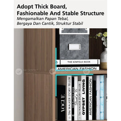 (Ready Stock) Aspea rak buku almari buku rack bookshelf book shelves rack kabinet buku book shelf murah white
