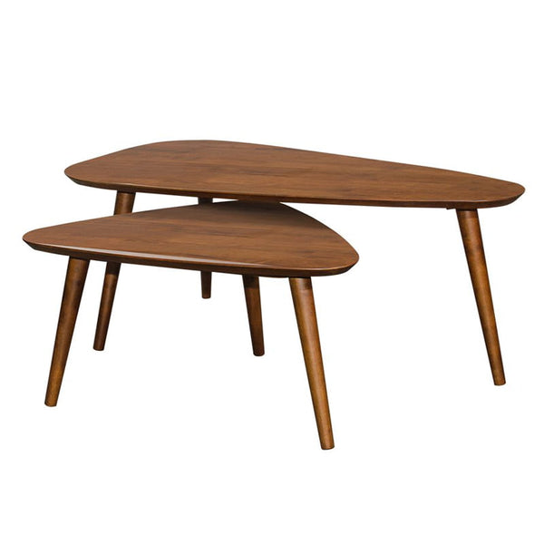 ANASTASIA Scandinavian solid wood triangle nesting table-walnut