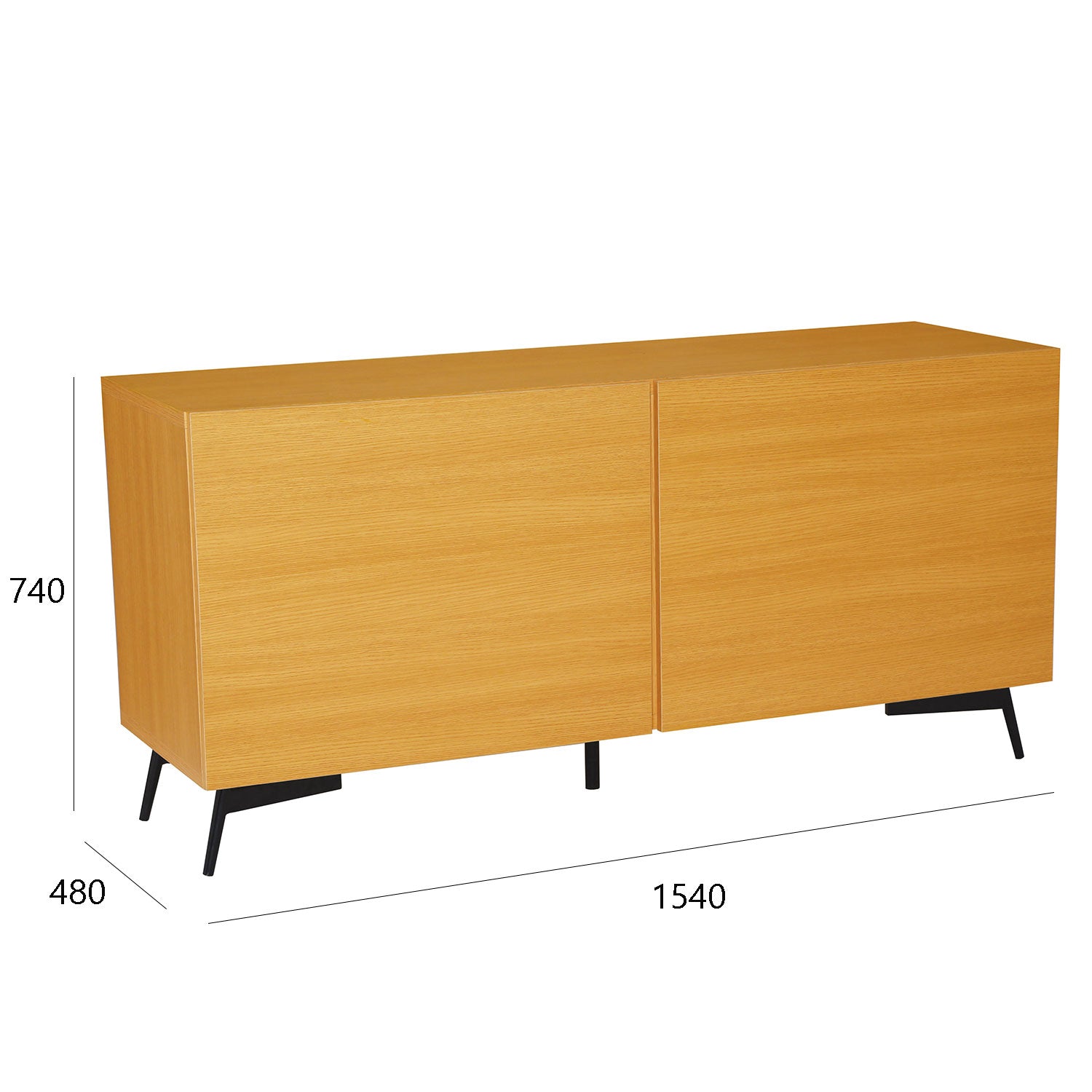 AKON Solid Oak Veneer Sideboard