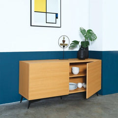 AKON Solid Oak Veneer Sideboard
