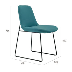 AURORA Metal Leg Dining Chair