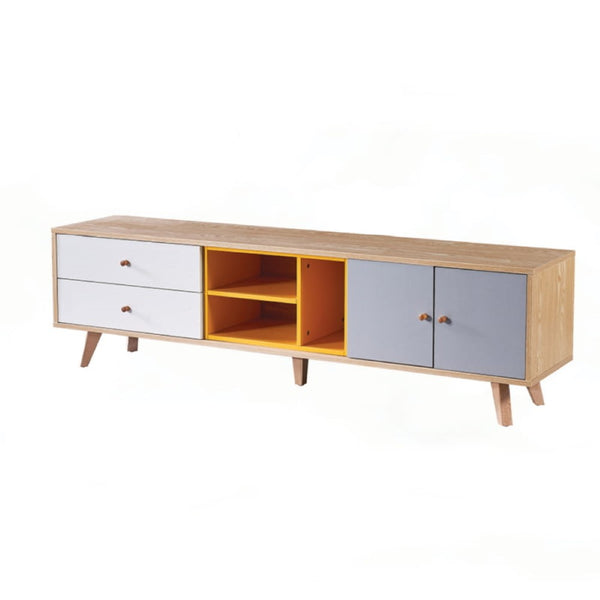 BANANA LEAF 6FT TV Cabinet – Solid Rubberwood