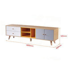 BANANA LEAF 6FT TV Cabinet – Solid Rubberwood