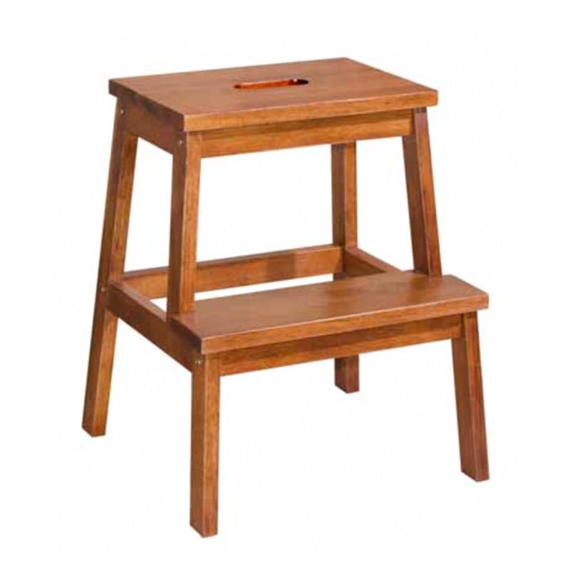 CELESTE Full Solid Rubberwood 20inc Step Stool- 4 Colors