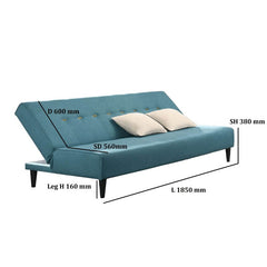 PHOEBE Sofa Bed With 2 Pillows- Blue