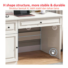 CASTOR Gaming Table / Study Table / Study Desk / Meja Belajar / Office Table / Computer Desk / Office Furniture / PC
