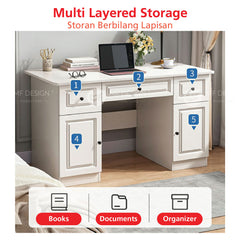 CASTOR Gaming Table / Study Table / Study Desk / Meja Belajar / Office Table / Computer Desk / Office Furniture / PC