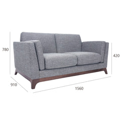 CENI Solid Wood 2 Seater Sofa
