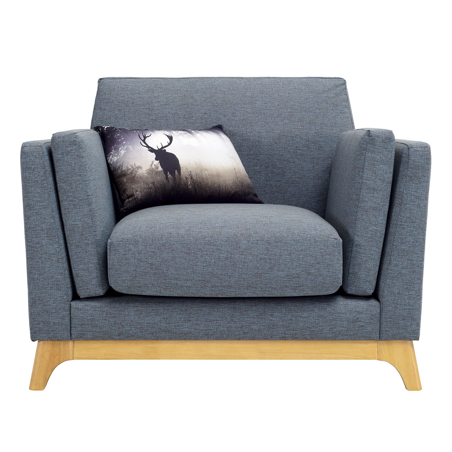CENI Solid Wood 1 Seater Sofa