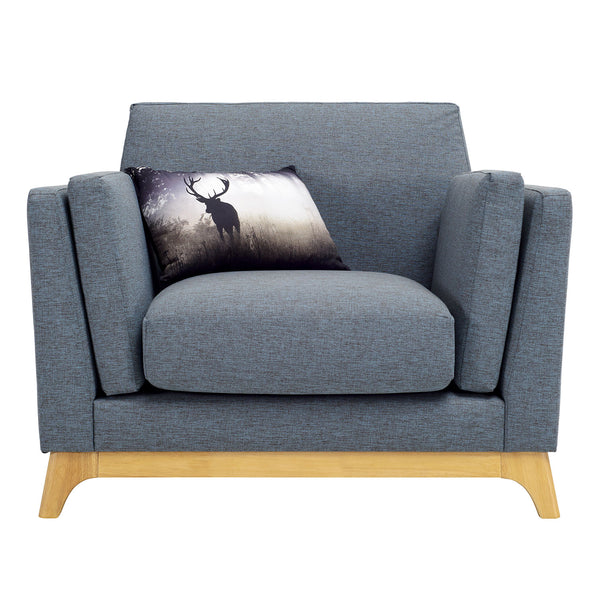 CENI Solid Wood 1 Seater Sofa