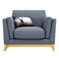 CENI Solid Wood 1 Seater Sofa