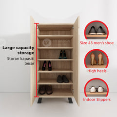 CHAZ Shoe Cabinet / Shoes Cabinet / Shoes Rack / Shoes Storage With Door / Closed Cabinet Shoe Rack / Kasut Kabinet