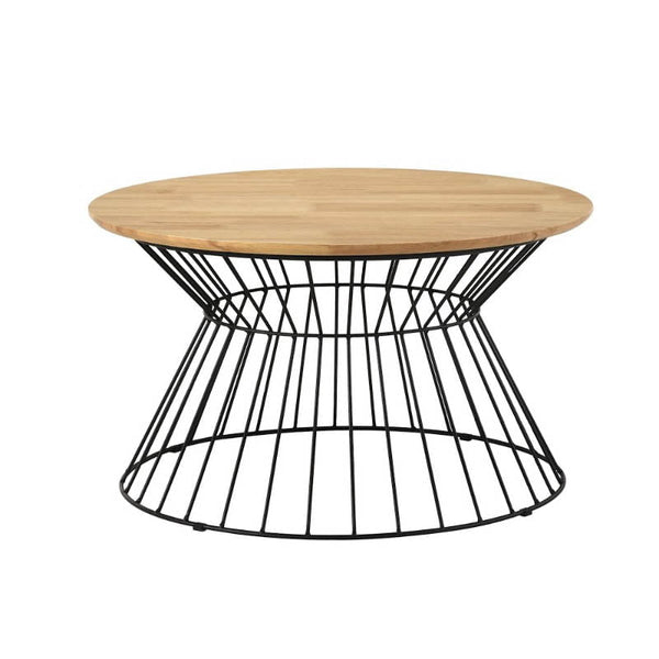 ELAINE Coffee Table with Metal Leg - Natural