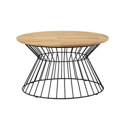 ELAINE Coffee Table with Metal Leg - Natural