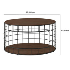 JOSEPHINE Coffee Table with Metal Leg – Walnut