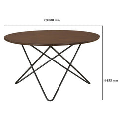 DOMIC Solid Wood Coffee Table with Metal Leg-Natural White