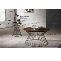 ELAINE Coffee Table with Metal Leg - Walnut