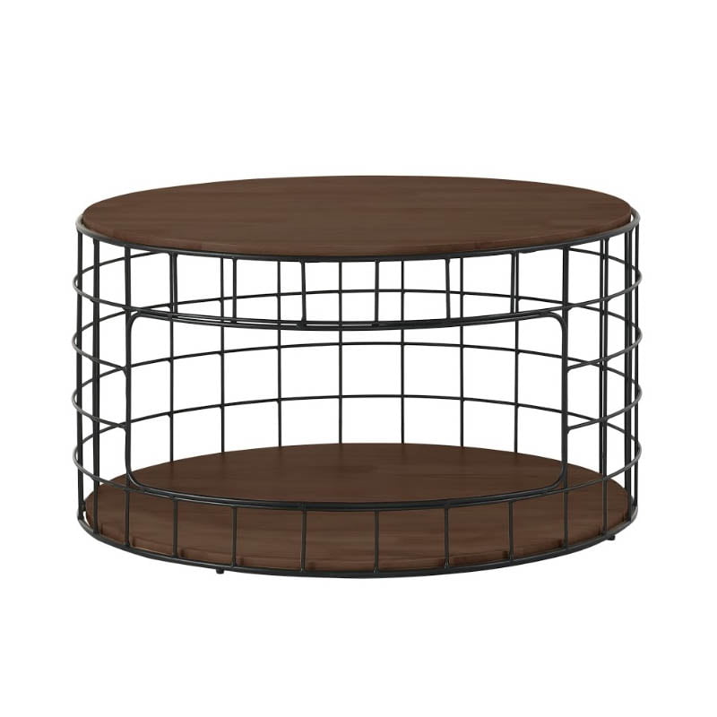 JOSEPHINE Coffee Table with Metal Leg – Walnut