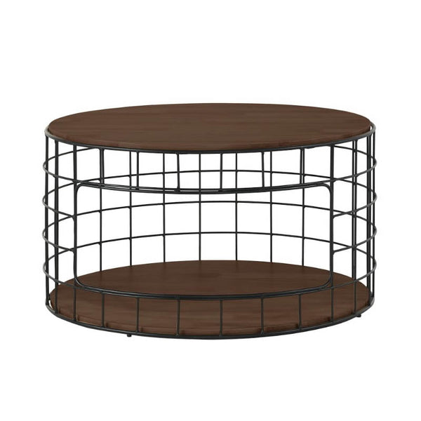 JOSEPHINE Coffee Table with Metal Leg – Walnut