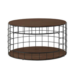 JOSEPHINE Coffee Table with Metal Leg – Walnut