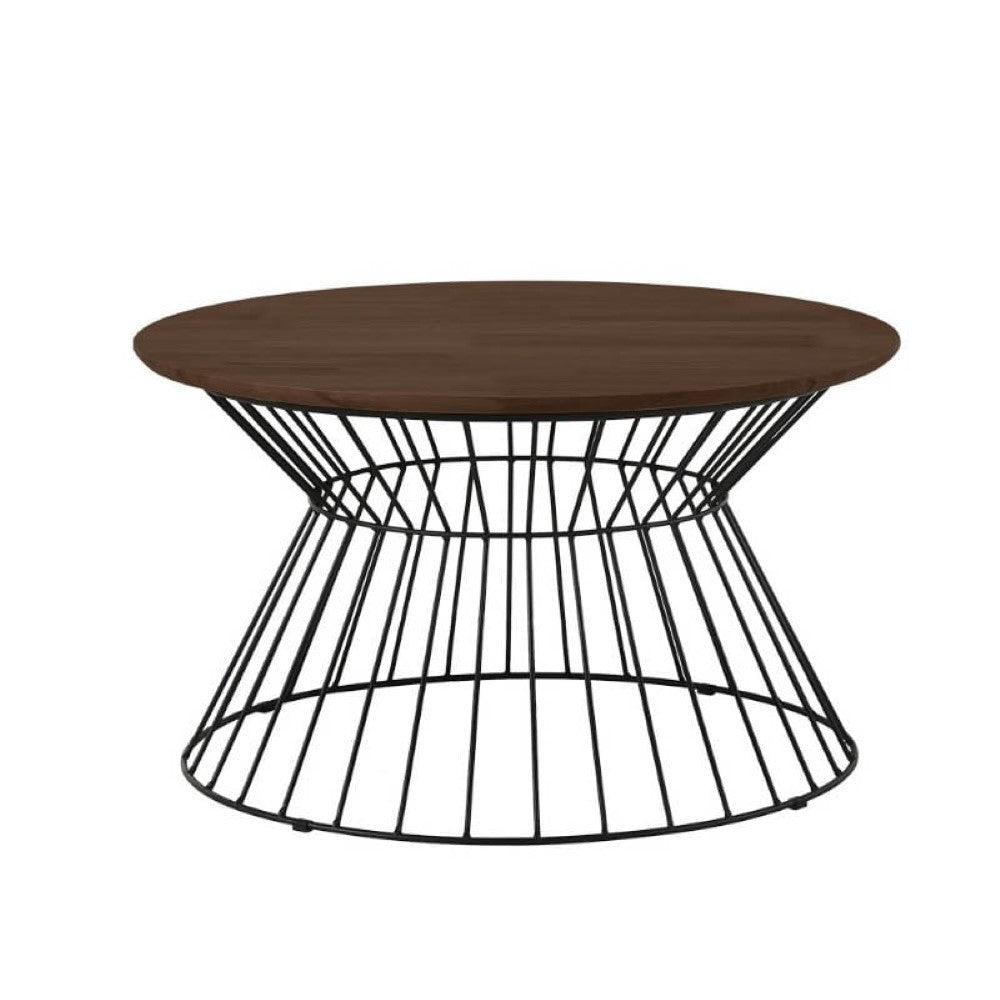 ELAINE Coffee Table with Metal Leg - Walnut