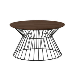 ELAINE Coffee Table with Metal Leg - Walnut