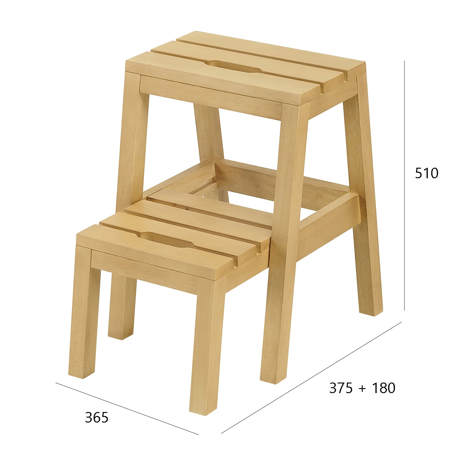 DEXTRA Solid Wood Step Stool