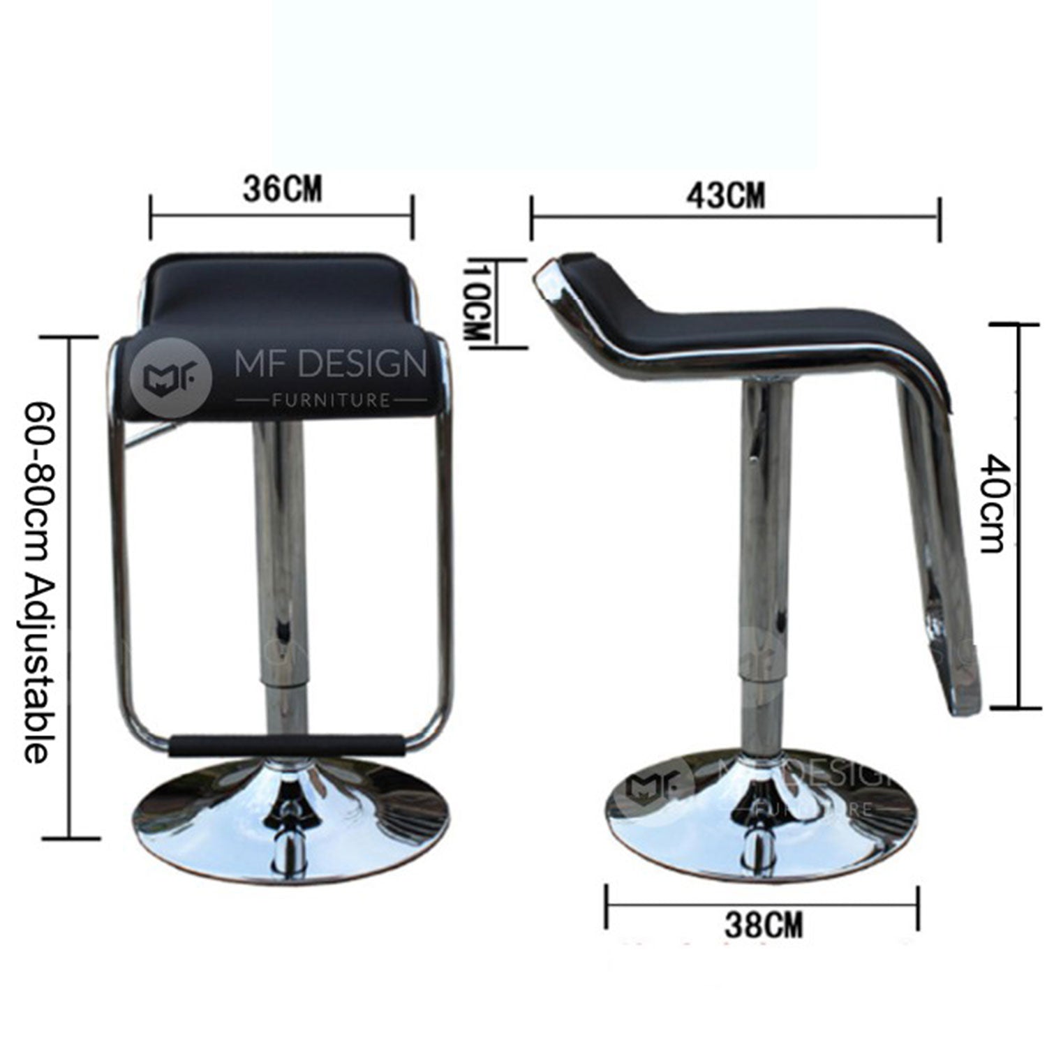 ERIC Swivel Bar Stool / Chair / Counter /  Kitchen / Kerusi Bar / Height Adjustable / Cushion / Dining Chair / Cafe / Bar / Counter