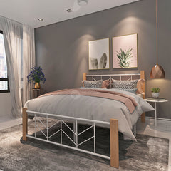 GALAXY Super Base Single Queen Size Metal Bed Frame / Bed / Katil Bujang / White / Katil Besi Putih