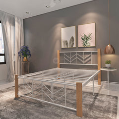 GALAXY Super Base Single Queen Size Metal Bed Frame / Bed / Katil Bujang / White / Katil Besi Putih
