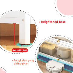 (Clearance) HAWA Kitchen Cabinet / Multipurpose Rack / Almari Dapur / Kabinet Dapur / Almari Tingkat / White Rack / Home Storage