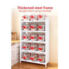 (Clearance) HAWA Kitchen Cabinet / Multipurpose Rack / Almari Dapur / Kabinet Dapur / Almari Tingkat / White Rack / Home Storage