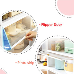 (Clearance) HAWA Kitchen Cabinet / Multipurpose Rack / Almari Dapur / Kabinet Dapur / Almari Tingkat / White Rack / Home Storage