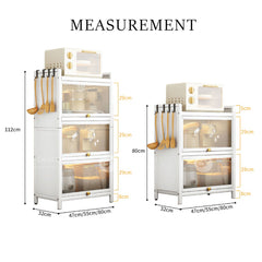 (Clearance) HAWA Kitchen Cabinet / Multipurpose Rack / Almari Dapur / Kabinet Dapur / Almari Tingkat / White Rack / Home Storage
