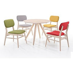 ABINA 1+4 Seater Round Solid Wood Dining Set